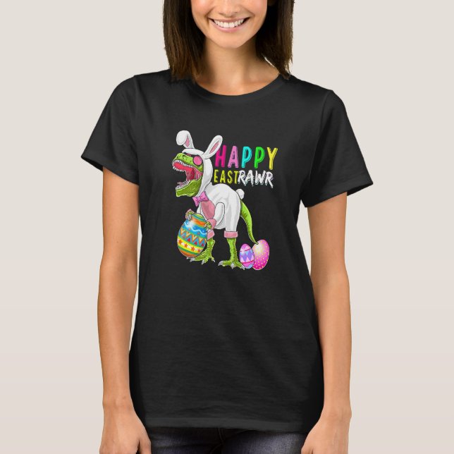 Camiseta Happy EastRawr Bunny T Rex Dinosaur Easter 2022 Co (Anverso)