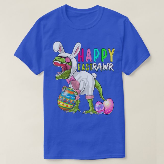Camiseta Happy EastRawr Bunny Tre Dinosaur Easter 2022 Cost (Diseño del anverso)