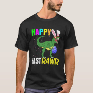 Camiseta Happy Eastrawr T Rex Dinosaur Easter Bunny Egg Cos