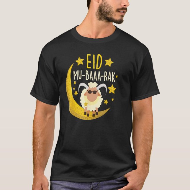 Camiseta Happy Eid Mubarak for Muslim Funny Sheep Eid Al Ad (Anverso)