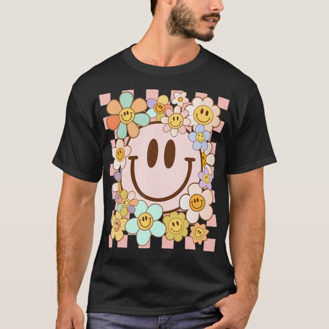Camiseta Happy Face Daisy Flower Shirpie Preppy Smi (Anverso)