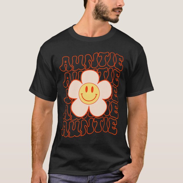 Camiseta Happy Face tía Groovy Daisy Flower Smile F (Anverso)