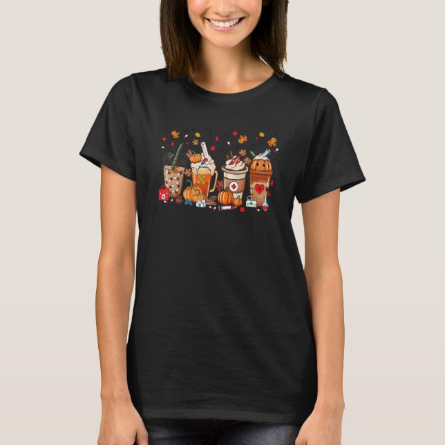 Camiseta Happy Fall Coffee Pharmacy Pumpkin Spice Latte Pha (Anverso)