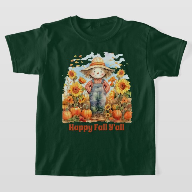 Camiseta Happy Fall estacional agregar espantapájaros de te (Distribución)