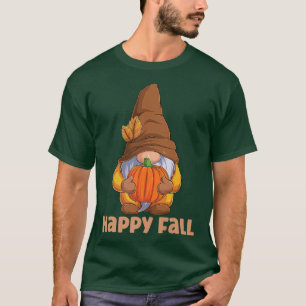 Camiseta Happy Fall Gnome With Pumpkin Autumn Halloween Tha