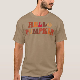 Camiseta Happy Fall Hello Pumpkin Retro Fall Autumn Vibes 