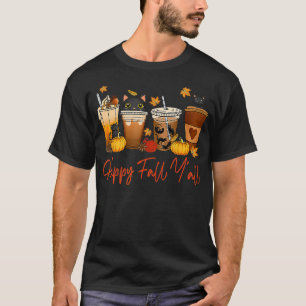 Camiseta Happy Fall Otoño Gato Negro Caer Bocina Spice La
