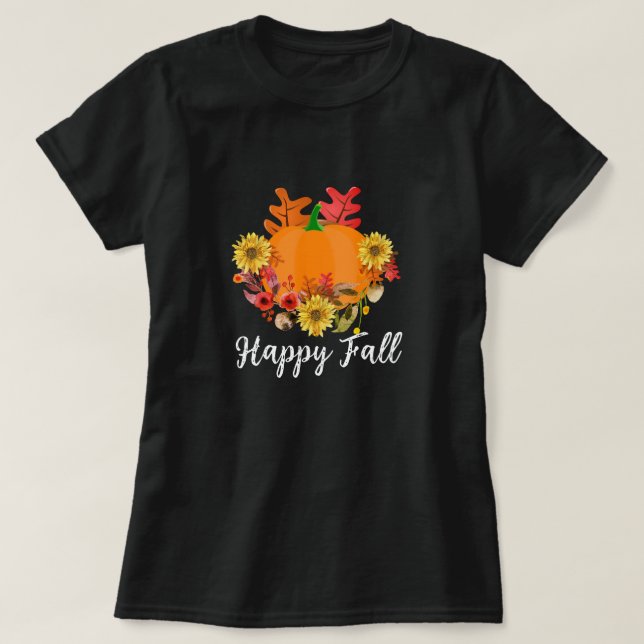 Camiseta Happy Fall Otoño Season Unisex (Diseño del anverso)