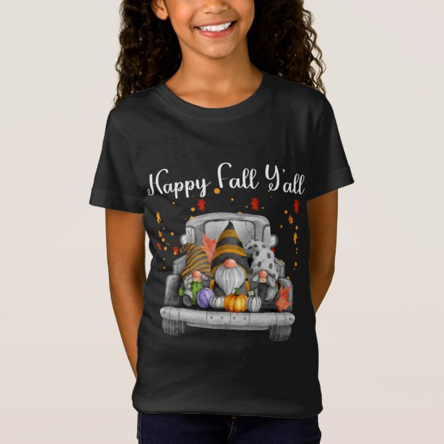 Camiseta Happy Fall Ya Gnomes (Anverso)