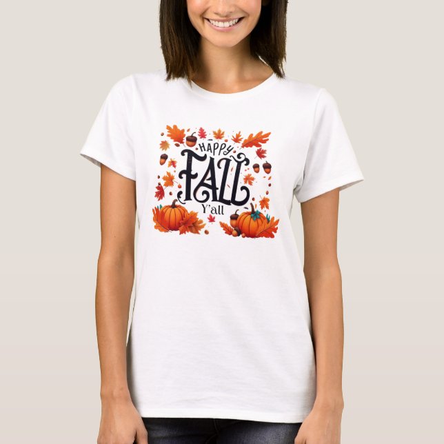 Camiseta Happy Fall Y'all (Anverso)