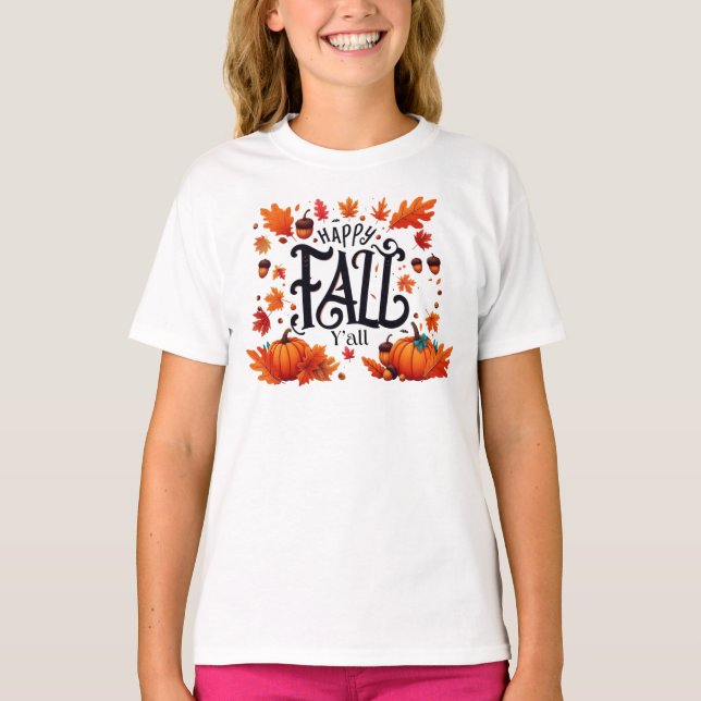 Camiseta Happy Fall Y'all (Anverso)