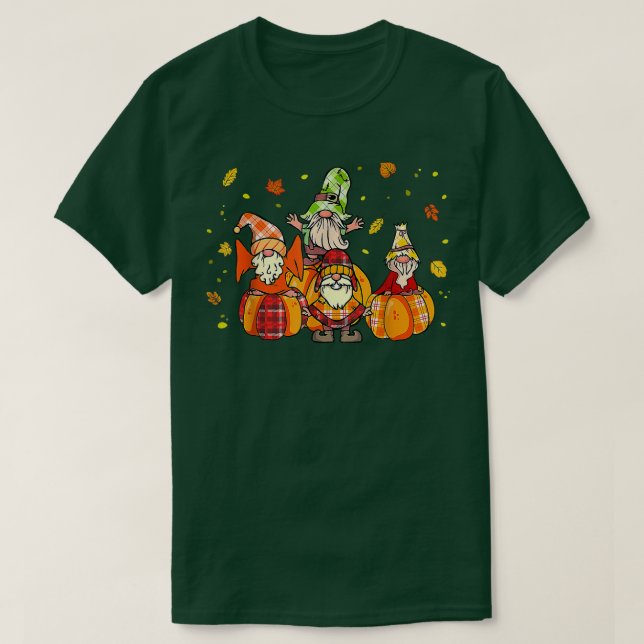 Camiseta Happy Fall Yall  Buffalo Pumpkin Autumn Gnomes Fal (Diseño del anverso)