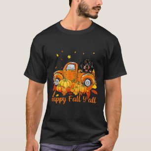 Camiseta Happy Fall Yall Dachshund Dog Truck Pumpkin Otoño