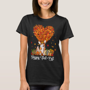 Camiseta Happy Fall Y'all Funny Corgi Autumn Pumpkins