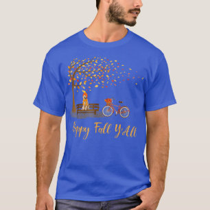 Camiseta Happy Fall Y'all Funny Golden Retriever Dog Otoño