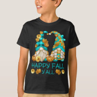 Happy Fall Y'all Funny Leopard Pumpkin Autumn Gnom