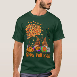 Camiseta Happy Fall Y'all Gnome Farm Fall Pumpkin Costume H