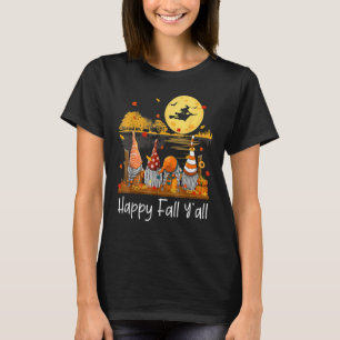 Camiseta Happy Fall Y'all Gnome Friend Pumpkin Autumn Gnom