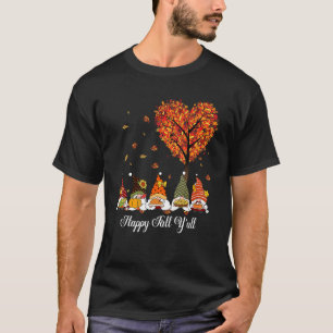 Camiseta Happy Fall Y'all Gnome Friend Pumpkin Autumn Gnom