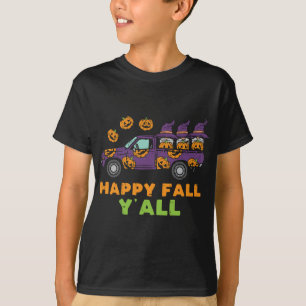 Camiseta Happy Fall Y'all Gnome Leopard Pumpkin Autumn Gnom