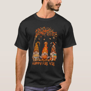 Camiseta Happy Fall Y'all Gnome Otumn Gnomes Pumpkin Spice