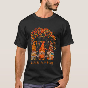 Camiseta Happy Fall Y'all Gnome Otumn Gnomes Pumpkin Spice