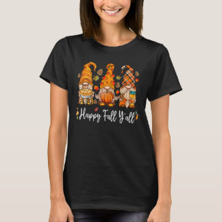 Camiseta Happy Fall Y'all Gnome Pumpkin Truck Autumn Thanks