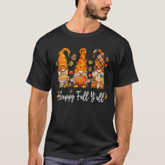 Camiseta Happy Fall Y'all Gnome Pumpkin Truck Autumn Thanks