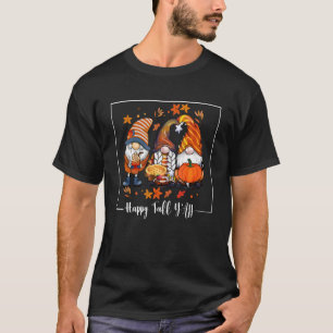 Camiseta Happy Fall Yall Gnomes Leopard Autumn Fall Gnome