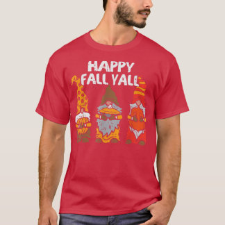 Camiseta Happy Fall Yall Gnomes Pumpkin Fall otoño Thanksg