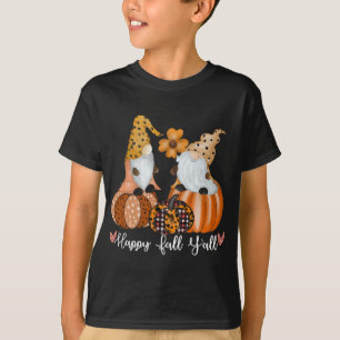 Camiseta Happy Fall Y'all Gnomes Pumpkin Truck Autumn Funny