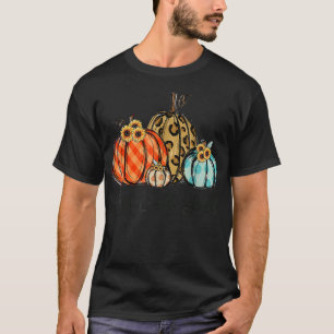 Camiseta Happy Fall Yall Leopard Pumpkins Plaid Pumpkin Aut