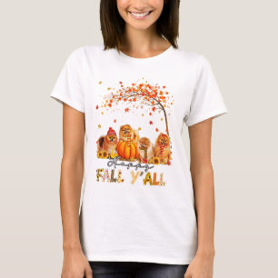 Camiseta Happy Fall Y'all Pomeranian Autumn Lover