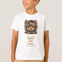 Happy Fall Y'all Yorkshire Terrier Otumn Hoodie