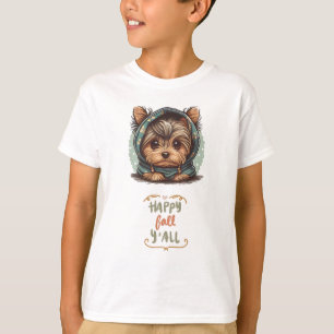 Camiseta Happy Fall Y'all Yorkshire Terrier Otumn Hoodie