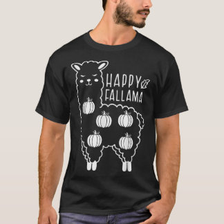 Camiseta Happy Fallama Pumpkin Patch LLama Alpaca Autumn Ha