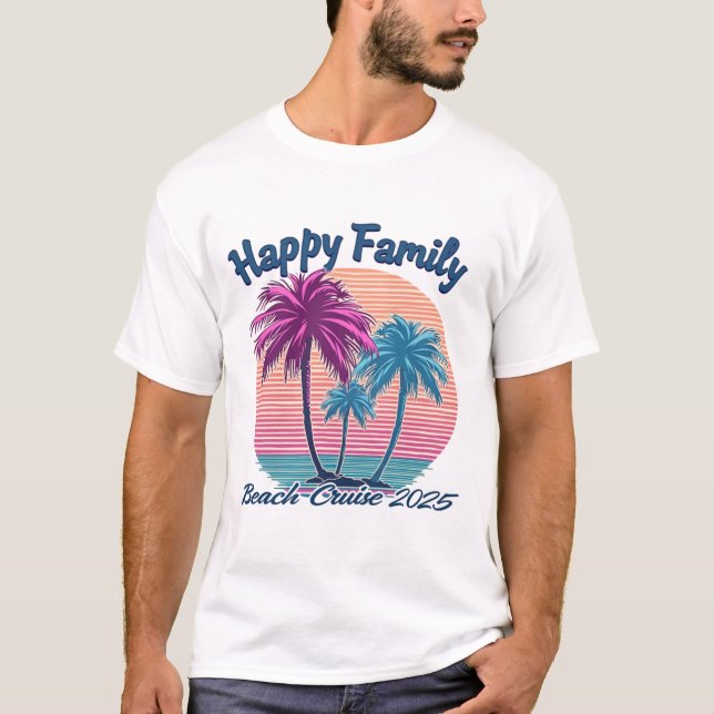 Camiseta Happy Family Beach Cruise 2025 (Anverso)