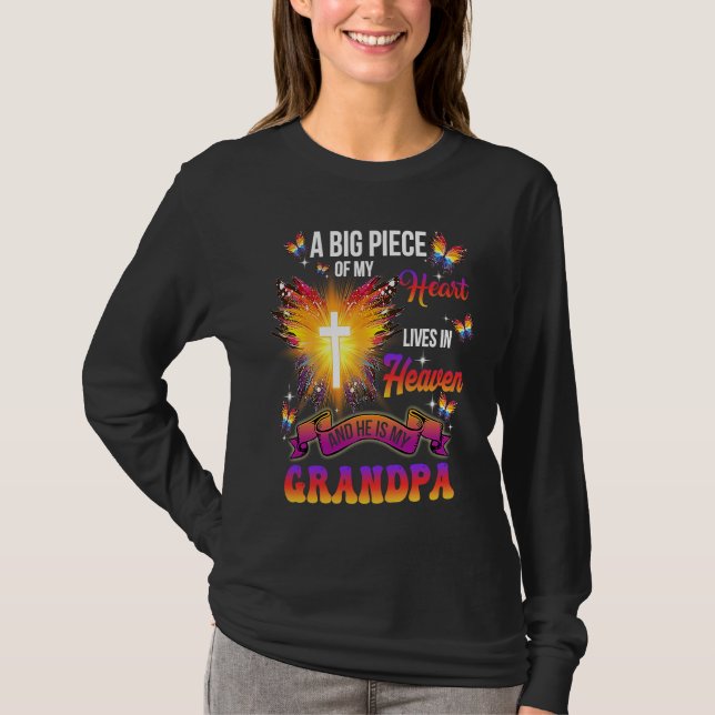 Camiseta Happy Father's Day Proud Of Grandpa In Heaven Memo (Anverso)