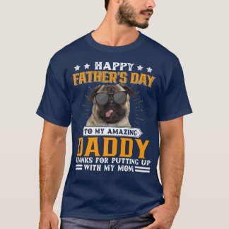 Camiseta Happy Father's Day Pug Dog Dad Gifts For Men 