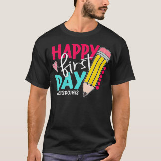 Camiseta Happy First Day Lets Do This Welcome Back To Schoo