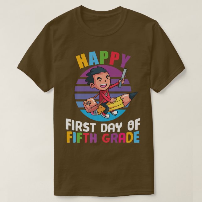 Camiseta Happy first day of 1st grade back to school Premiu (Diseño del anverso)