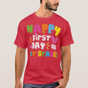 Camiseta Happy First Day Of 1st Grade Teacher Back To Schoo