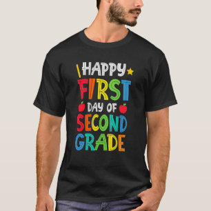 Camiseta Happy First Day Of 2nd Grade  Back To School