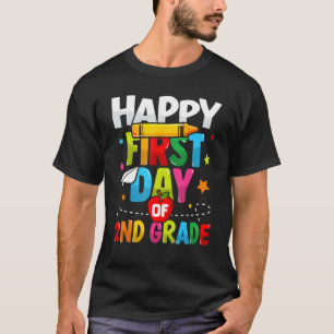Camiseta Happy First Day Of 2nd Grade Kids Back To School T