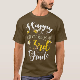 Camiseta Happy First Day Of 3rd Grade Bee Teacher Student B