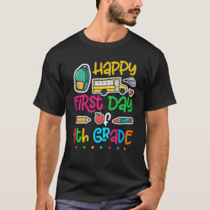 Camiseta Happy First Day Of 9th Grade Funny Back To School