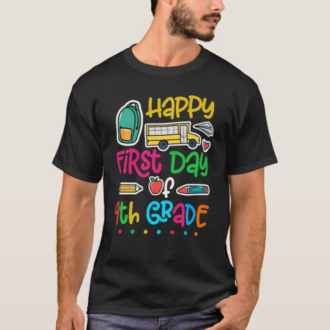 Camiseta Happy First Day Of 9th Grade Funny Back To School  (Anverso)