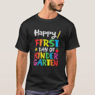 Camiseta Happy First Day Of Kindergarten Teacher Back To Sc
