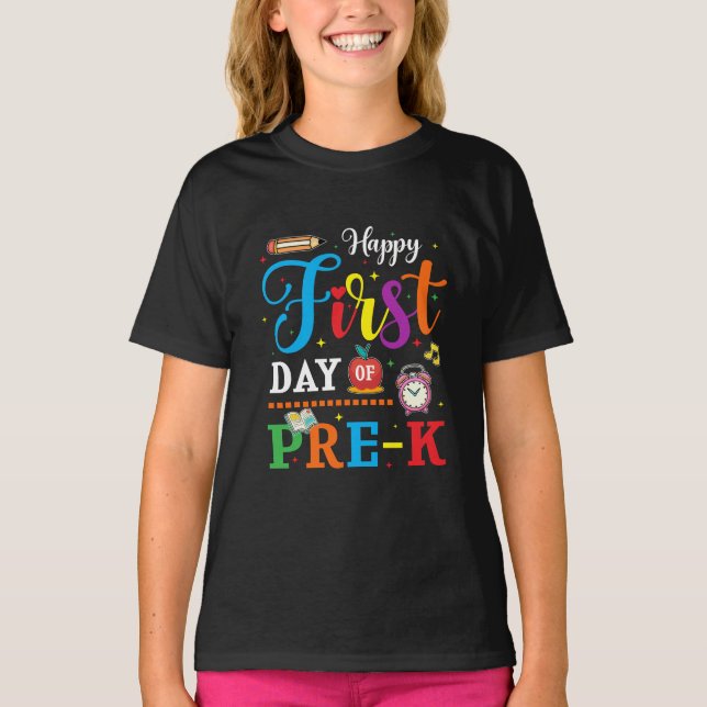 Camiseta Happy First Day of School T shirt (Anverso)