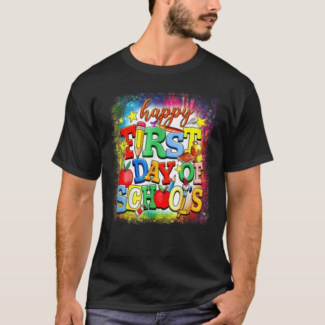 Camiseta Happy First Day Of School Welcome Back To School K (Anverso)